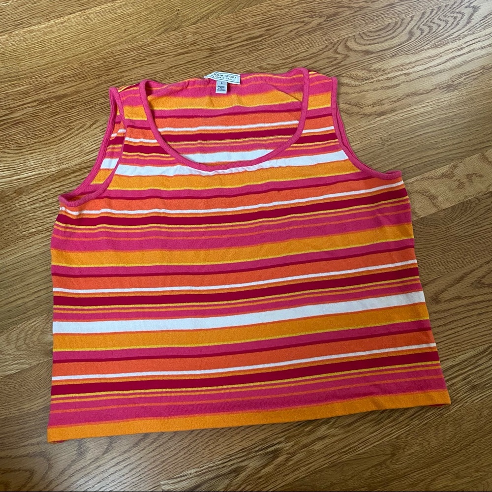 St John Sport by Marie Gray Stripe Tank Top